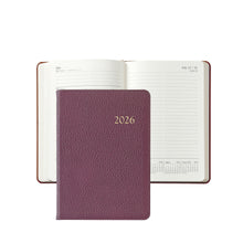 Load image into Gallery viewer, PRE-ORDER 2026 Notebook Diary Burgandy Goatskin Leather
