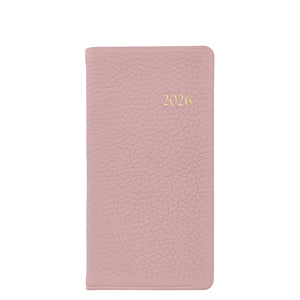 PRE-ORDER 2026 6" Pocket Diary Light Pink Goatskin Leather
