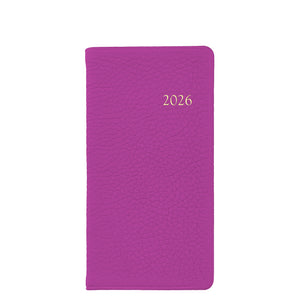 PRE-ORDER 2026 6" Pocket Diary Orchid Goatskin Leather