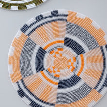 Load image into Gallery viewer, Large Beaded Coaster - Orange
