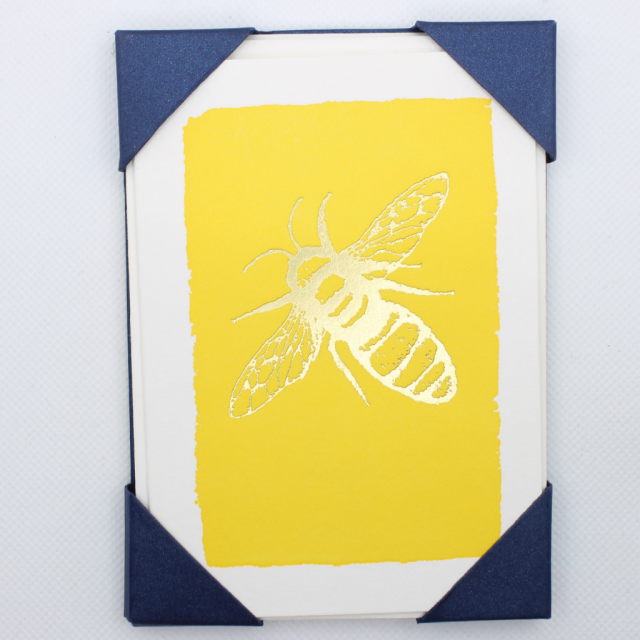 Gold Bee - Set of 5 Cards