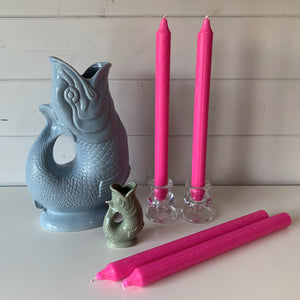 Hot Pink Candles - Set of Four