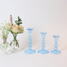 Load image into Gallery viewer, Daphne Candlesticks - Blue (Set of 3)
