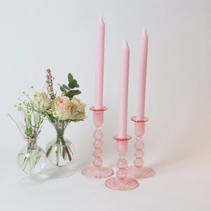 Daphne Candlesticks - Pink (Set of 3)