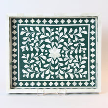 Load image into Gallery viewer, Inlay Decorative Rectangle Tray - Teal
