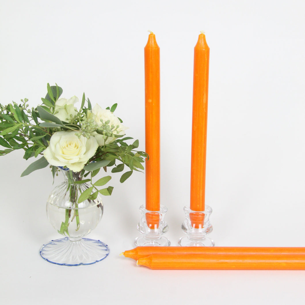 Burnt Orange Candles - Set of Four