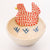 Small Red Chicken Ceramic Bowl