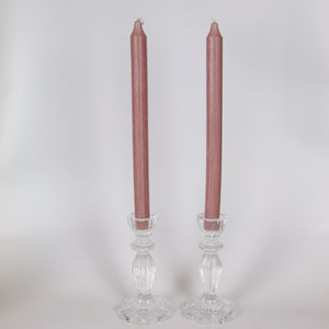 Tall Luna Glass Candlestick - Clear