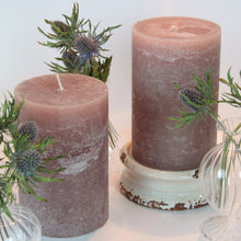 Load image into Gallery viewer, Rustic Pillar Candle - Dusty Pink
