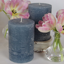 Load image into Gallery viewer, Rustic Pillar Candle - Spring Blue
