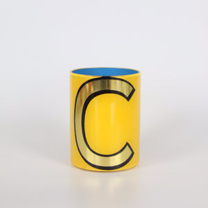 Alphabet Brush Pot - C (Yellow)