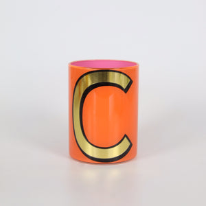 Alphabet Brush Pot - C (Orange)