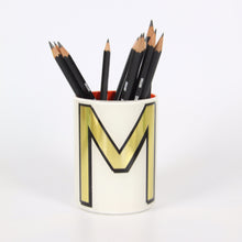 Load image into Gallery viewer, Alphabet Brush Pot - M (White)

