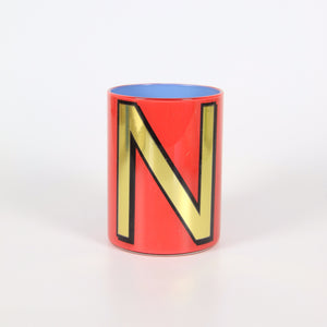 Alphabet Brush Pot - N (Carnation)