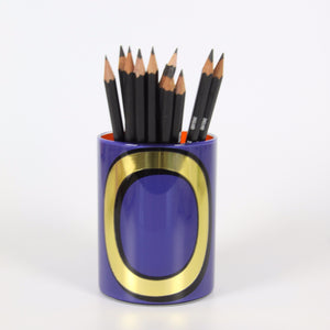 Alphabet Brush Pot - O (Purple)