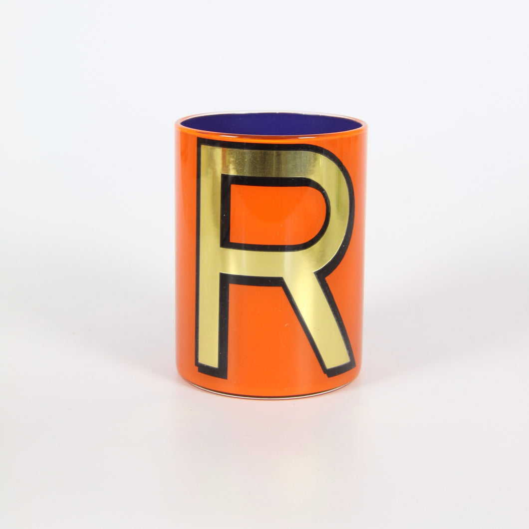 Alphabet Brush Pot - R (Orange)