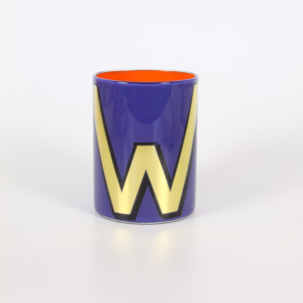 Alphabet Brush Pot - W (Purple)