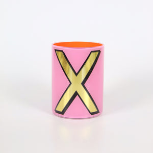 Alphabet Brush Pot - X (Pink)