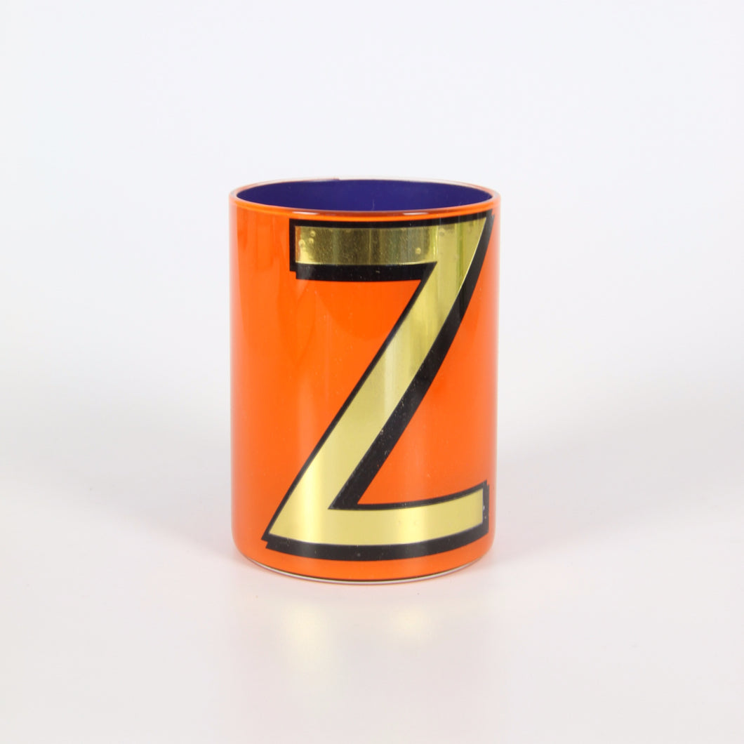Alphabet Brush Pot - Z (Orange)
