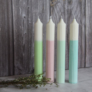 Dip Dye Pillar Candle - Turquoise