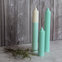 Load image into Gallery viewer, Dip Dye Pillar Candle - Turquoise
