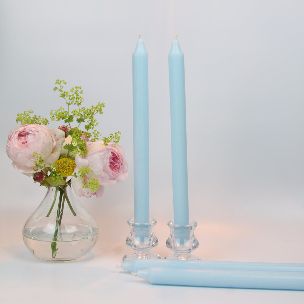 Ice Blue Candles - Set of Four
