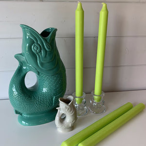Lime Green Candles - Set of Four