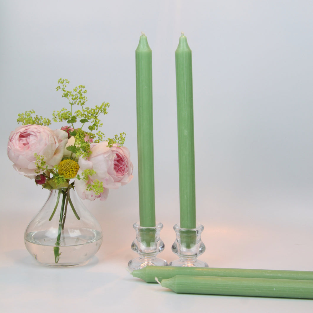 Moss Green Candles - Set of Four