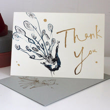 Load image into Gallery viewer, Peacock Thank You Card
