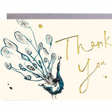 Load image into Gallery viewer, Peacock Thank You Card
