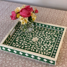 Load image into Gallery viewer, Inlay Decorative Rectangle Tray - Green
