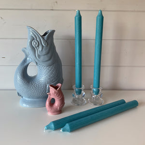 Turquoise Candles - Set of Four