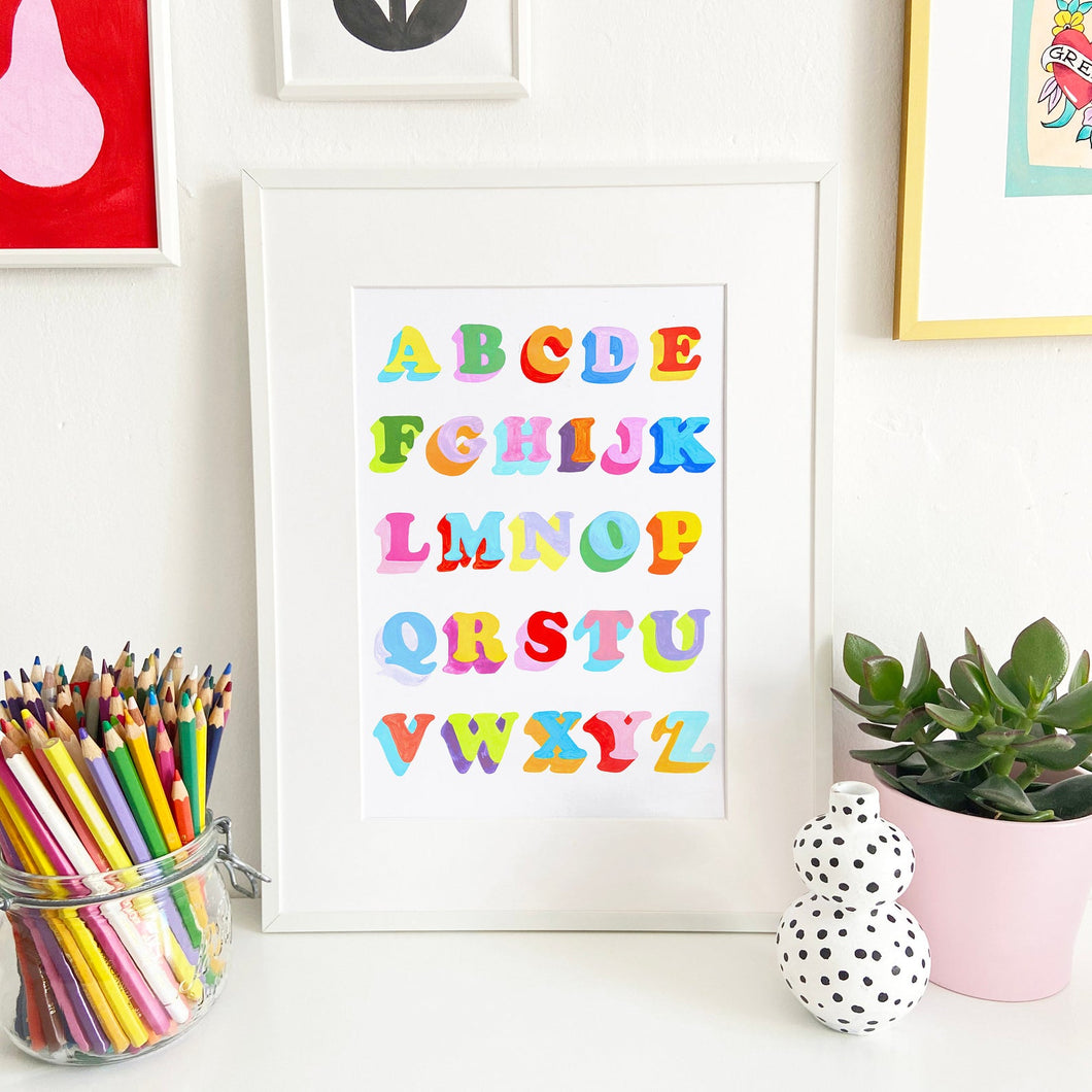 Rainbow Alphabet Print