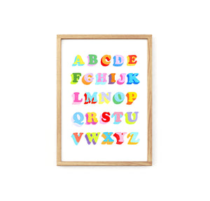 Rainbow Alphabet Print