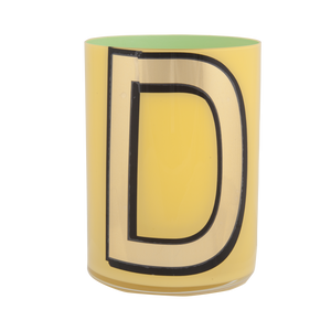 Alphabet Brush Pot - D (Yellow)