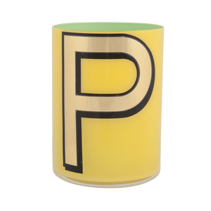 Alphabet Brush Pot - P (Yellow)