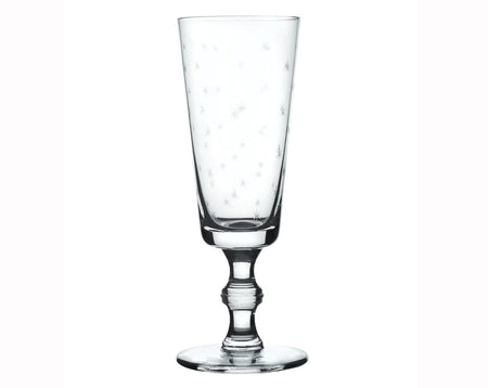 Crystal Champagne Flutes (Set of Four Glasses) - Stars