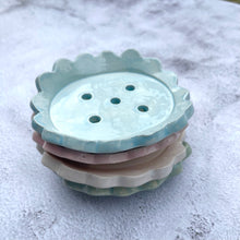 Load image into Gallery viewer, Scalloped Ceramic Soap Dish - Pink
