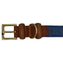 Load image into Gallery viewer, Leather Dog Collar - Sandringham Blue
