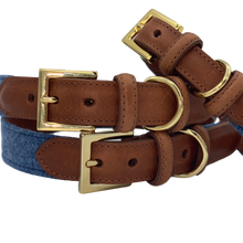 Load image into Gallery viewer, Leather Dog Collar - Sandringham Blue
