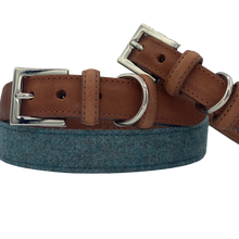 Load image into Gallery viewer, Leather Dog Collar - Aqua
